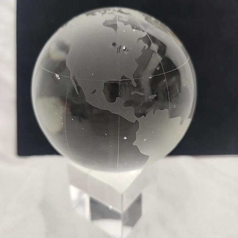 Glass Globe On Glass Cube 4